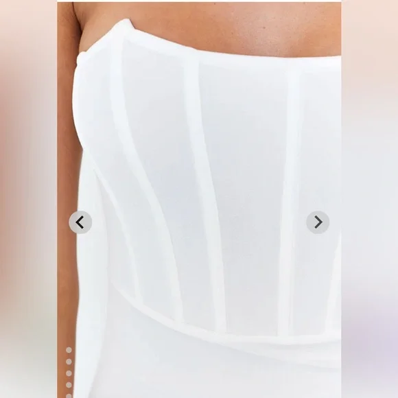 Kahea White Corset Formal Dress - Picture 5 of 5